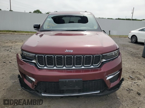 2023 Jeep Grand Cherokee with VIN 1C4RJYB69PC624487, listed as a Copart auction lot 58548725 with Not provided miles and Non repairable. Bid and sale history available at DreamBid. Image 5.