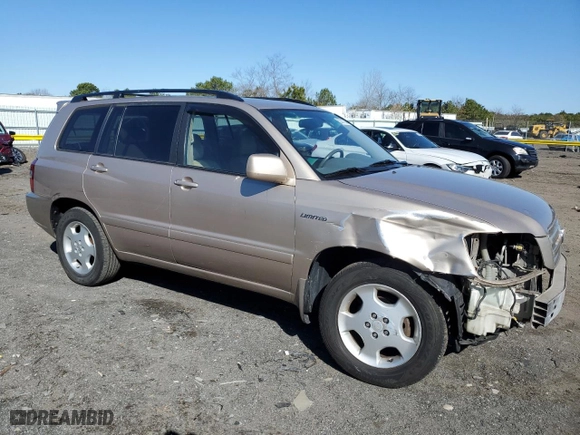 2005 Toyota Highlander with VIN JTEEP21A850076766, listed as a Copart auction lot 53317385 with 134,540 mi miles and Salvage Title. Bid and sale history available at carsss.com. Image 4.