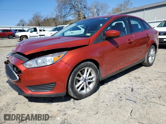 2018 Ford Focus SE with VIN 1FADP3FEXJL255925, listed as a Copart auction lot 50629035 with 51,756 mi miles and Salvage Title. Bid and sale history available at carsss.com. Image 1.