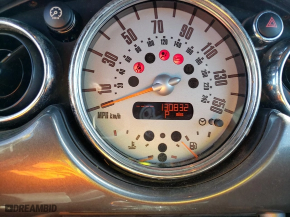 2007 MINI Cooper Convertible S with VIN WMWRH33547TL93855, listed as a Copart auction lot 78313133 with 130,832 mi miles and Salvage Title. Bid and sale history available at carsss.com. Image 9.