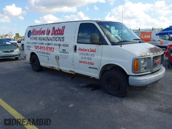 2001 GMC Savana z VIN 1GTHG39R111234094, wystawiony jako IAAI lot #41536400 z przebiegiem 145 498 mil mil oraz . Historia ofert i sprzedaży dostępna na DreamBid. Obrazek 1.
