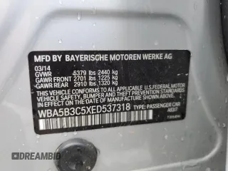 2014 BMW 5 Series 535i xDrive with VIN WBA5B3C5XED537318, listed as a Copart auction lot 55570655 with Not provided miles and Non repairable. Bid and sale history available at DreamBid. Image 13.