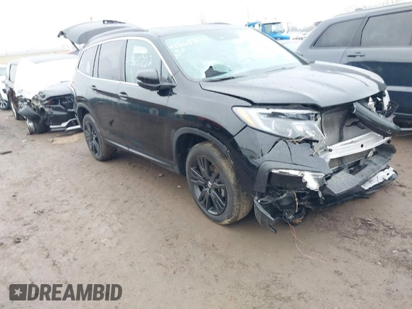 2021 Honda Pilot Special Edition with VIN 5FNYF6H23MB047850, listed as a IAAI auction lot 41565802 with Not Provided miles. Bid and sale history available at carsss.com. Image 1.