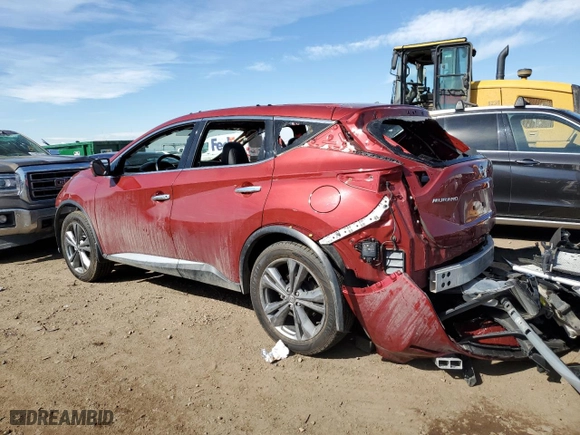 2020 Nissan Murano Platinum with VIN 5N1AZ2DS0LN154423, listed as a Copart auction lot 47745955 with 51,379 mi miles and Salvage Title. Bid and sale history available at carsss.com. Image 2.