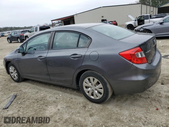 2012 Honda Civic LX z VIN 2HGFB2F59CH312046, wystawiony jako Copart lot #47198965 z przebiegiem 230 415 mil mil oraz Szkoda całkowita • Salvage title. Historia ofert i sprzedaży dostępna na DreamBid. Obrazek 2.