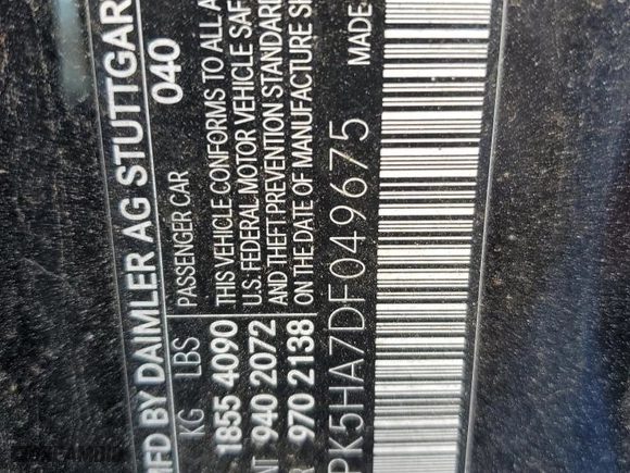 2013 Mercedes-Benz SLK-Class SLK 350 with VIN WDDPK5HA7DF049675, listed as a Copart auction lot 72835584 with 0 mi miles and Salvage Title. Bid and sale history available at carsss.com. Image 12.