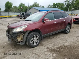 2015 Chevrolet Traverse LT z VIN 1GNKRHKD7FJ135287, wystawiony jako Copart lot #54215805 z przebiegiem 136 534 mil mil oraz Szkoda całkowita • Salvage title. Historia ofert i sprzedaży dostępna na DreamBid. Obrazek 1.