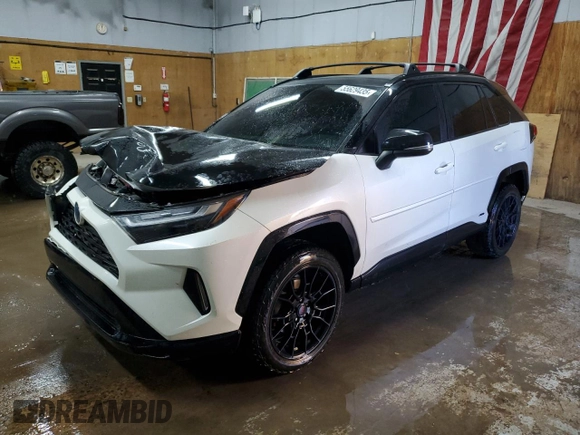 2022 Toyota RAV4 Hybrid XSE with VIN 4T3E6RFV8NU093509, listed as a Copart auction lot 55629435 with 62,477 mi miles and Salvage title. Bid and sale history available at DreamBid. Image 1.