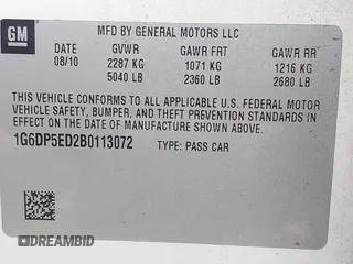 2011 Cadillac CTS Premium with VIN 1G6DP5ED2B0113072, listed as a IAAI auction lot 42797153 with 171,779 mi miles and . Bid and sale history available at DreamBid. Image 9.