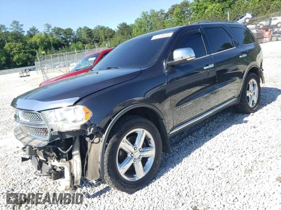 2012 Dodge Durango Citadel with VIN 1C4SDJET4CC322925, listed as a Copart auction lot 57770125 with 223,923 mi miles and Salvage title. Bid and sale history available at DreamBid. Image 1.