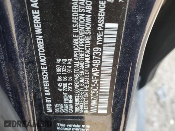 2015 MINI Countryman S z VIN WMWZC5C54FWP48739, wystawiony jako Copart lot #58197575 z przebiegiem 119 816 mil mil oraz Szkoda całkowita • Salvage title. Historia ofert i sprzedaży dostępna na DreamBid. Obrazek 13.