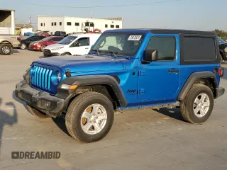 2021 Jeep Wrangler Sport S with VIN 1C4GJXAN0MW790739, listed as a Copart auction lot 75872624 with Not Provided miles and Salvage Title. Bid and sale history available at DreamBid. Image 1.