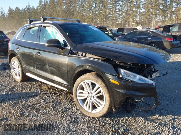 2019 Audi Q5 Premium Plus with VIN WA1BNAFY7K2051011, listed as a IAAI auction lot 41403581 with 1 mi miles. Bid and sale history available at carsss.com. Image 1.