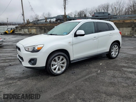 2014 Mitsubishi Outlander Sport ES with VIN 4A4AR3AU7EE013604, listed as a Copart auction lot 50095695 with 64,120 mi miles and Salvage Title. Bid and sale history available at carsss.com. Image 1.