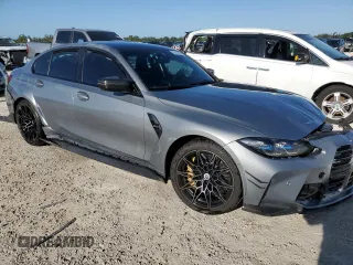 2023 BMW M3 with VIN WBS53AY08PFP08696, listed as a Copart auction lot 50433723 with 2,855 mi miles and Non repairable. Bid and sale history available at DreamBid. Image 4.