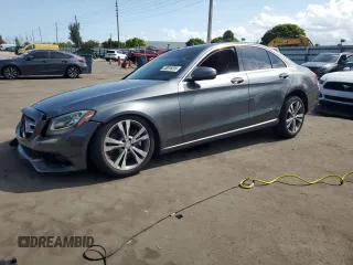 2017 Mercedes-Benz C 300 with VIN WDDWF4JB2HR248909, listed as a Copart auction lot 58816205 with 117,423 mi miles and Salvage title. Bid and sale history available at DreamBid. Image 1.