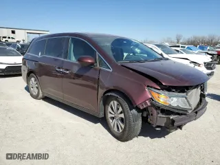 2015 Honda Odyssey EX-L with VIN 5FNRL5H68FB026425, listed as a Copart auction lot 48183975 with 143,135 mi miles and Salvage Title. Bid and sale history available at carsss.com. Image 4.