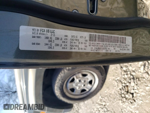 2015 Jeep Patriot Sport with VIN 1C4NJRBB5FD283776, listed as a Copart auction lot 46295015 with 115,108 mi miles and Salvage title. Bid and sale history available at DreamBid. Image 15.