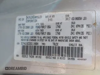 2002 Dodge 1500 z VIN 3D7HU18Z32G110884, wystawiony jako IAAI lot #42468767 z przebiegiem Nie podano mil oraz . Historia ofert i sprzedaży dostępna na DreamBid. Obrazek 9.