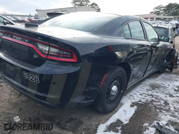 2019 Dodge Charger Police with VIN 2C3CDXKT9KH726928, listed as a IAAI auction lot 41380838 with 84,308 mi miles and . Bid and sale history available at DreamBid. Image 4.