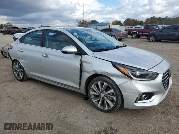 2021 Hyundai Accent Limited with VIN 3KPC34A64ME145005, listed as a Copart auction lot 85320034 with 43,701 mi miles and Salvage Title. Bid and sale history available at carsss.com. Image 4.
