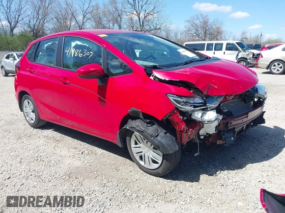 2019 Honda Fit LX with VIN 3HGGK5H45KM744420, listed as a IAAI auction lot 41986307 with 18,285 mi miles. Bid and sale history available at carsss.com. Image 1.