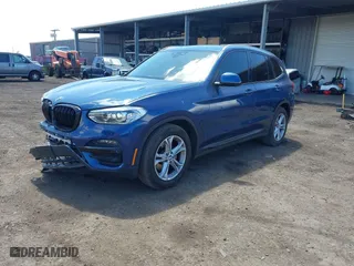 2021 BMW X3 sDrive30i with VIN 5UXTY3C08M9E91116, listed as a IAAI auction lot 41799060 with 25,049 mi miles. Bid and sale history available at carsss.com. Image 2.