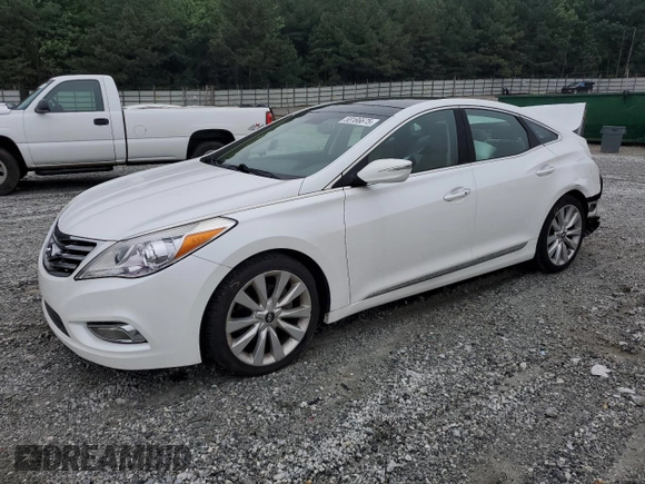 2014 Hyundai Azera Limited z VIN KMHFH4JG1EA388388, wystawiony jako Copart lot #58166675 z przebiegiem Nie podano mil oraz Szkoda całkowita • Salvage title. Historia ofert i sprzedaży dostępna na DreamBid. Obrazek 1.