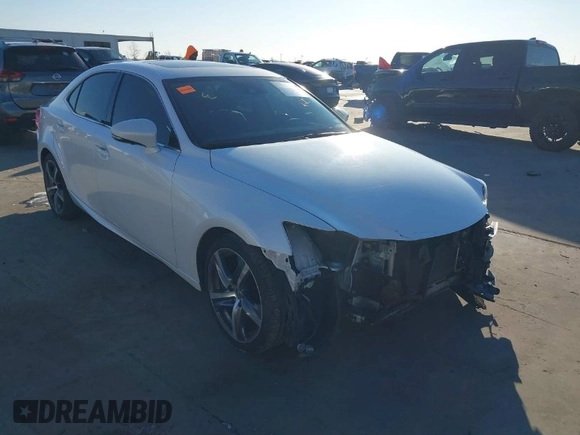 2017 Lexus IS with VIN JTHBA1D2XH5052532, listed as a IAAI auction lot 41623811 with 108,347 mi miles. Bid and sale history available at carsss.com. Image 1.