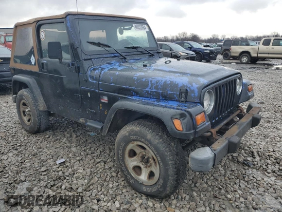 1998 Jeep Wrangler Sport with VIN 1J4FY19S5WP707201, listed as a Copart auction lot 86632884 with 0 mi miles and Salvage Title. Bid and sale history available at carsss.com. Image 4.
