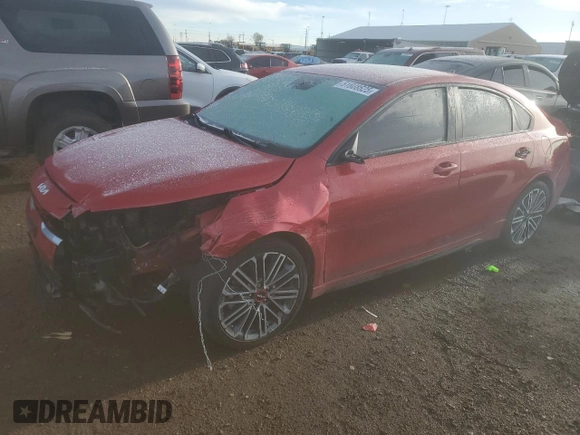 2022 Kia Forte GT with VIN 3KPF44AC9NE485560, listed as a Copart auction lot 51608625 with 49,841 mi miles and Salvage Title. Bid and sale history available at carsss.com. Image 1.