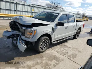 2023 Ford F-150 XL with VIN 1FTEW1CP4PKD26319, listed as a Copart auction lot 43797415 with 25,895 mi miles and Salvage Title. Bid and sale history available at DreamBid. Image 1.