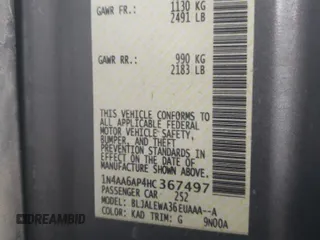 2017 Nissan Maxima SV с VIN 1N4AA6AP4HC367497, выставлен на аукционе Copart как лот 55957935 с пробегом 218 041 миль миль и Списание • Salvage title. История ставок и продаж доступна на DreamBid. Изображение 12.
