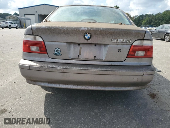 2001 BMW 5 Series 525iA with VIN WBADT43421GF57158, listed as a Copart auction lot 73212884 with 136,820 mi miles and Salvage Title. Bid and sale history available at carsss.com. Image 6.