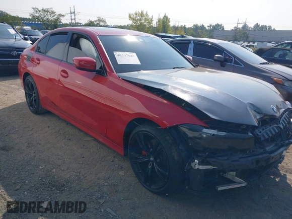 2020 BMW 3 Series 330i xDrive with VIN 3MW5R7J09L8B40736, listed as a IAAI auction lot 40337647 with 1 mi miles. Bid and sale history available at carsss.com. Image 14.