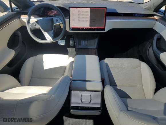 2023 Tesla Model S with VIN 5YJSA1E54PF516907, listed as a Copart auction lot 49372825 with 24,556 mi miles and Salvage Title. Bid and sale history available at carsss.com. Image 8.