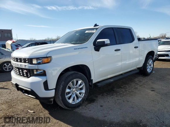 2020 Chevrolet Silverado 1500 Custom with VIN 1GCPWBEHXLZ268335, listed as a Copart auction lot 77532823 with 95,323 mi miles and Non Repairable. Bid and sale history available at carsss.com. Image 1.