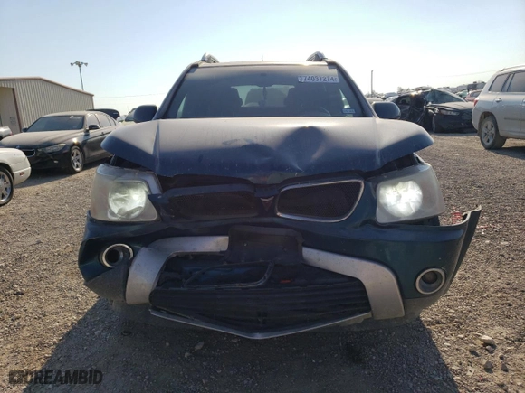 2007 Pontiac Torrent with VIN 2CKDL73F176034623, listed as a Copart auction lot 74037274 with 212884 miles and Salvage Title. Bid and sale history available at carsss.com. Image 5.