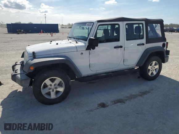 2018 Jeep Wrangler JK Unlimited Sport S with VIN 1C4BJWDG6JL811267, listed as a Copart auction lot 86688384 with 60,882 mi miles and Non Repairable. Bid and sale history available at carsss.com. Image 1.