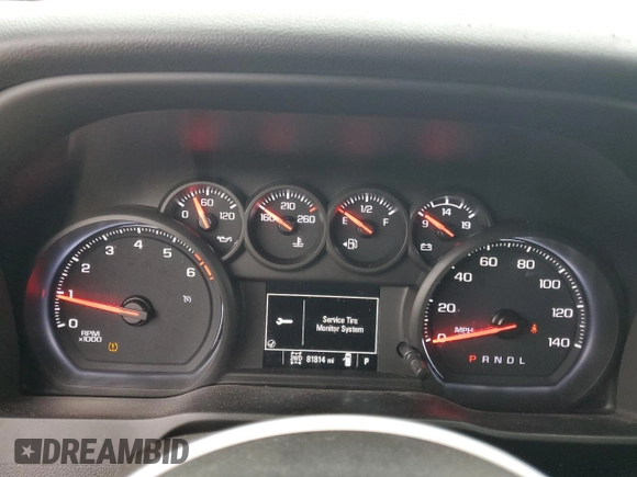 2019 Chevrolet Silverado 1500 Custom with VIN 3GCUYBEF1KG700224, listed as a Copart auction lot 79436234 with 81,814 mi miles and Salvage Title. Bid and sale history available at DreamBid. Image 9.