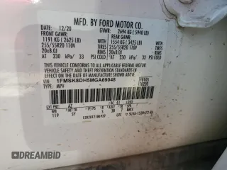2021 Ford Explorer XLT with VIN 1FMSK8DH5MGA69048, listed as a Copart auction lot 47108515 with 41,417 mi miles and Salvage Title. Bid and sale history available at DreamBid. Image 16.