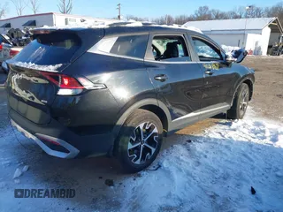 2023 Kia Sportage EX with VIN KNDPVCAG7P7025489, listed as a IAAI auction lot 41226567 with Not Provided miles and . Bid and sale history available at carsss.com. Image 4.
