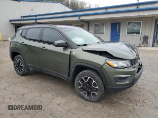 2021 Jeep Compass Trailhawk with VIN 3C4NJDDB3MT515203, listed as a Copart auction lot 52522695 with 78,313 mi miles and Salvage title. Bid and sale history available at DreamBid. Image 4.