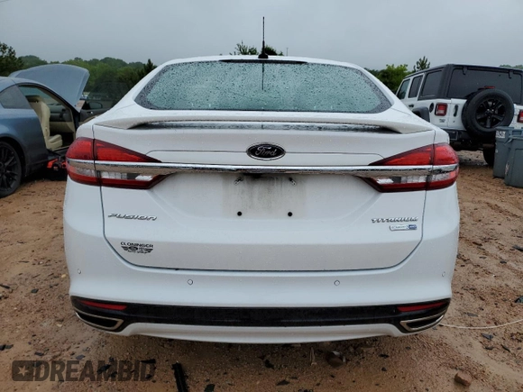 2018 Ford Fusion Titanium with VIN 3FA6P0D90JR168419, listed as a Copart auction lot 56368705 with 95,006 mi miles and Salvage title. Bid and sale history available at DreamBid. Image 6.