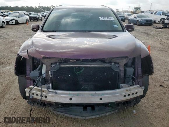 2014 Acura MDX Advance with VIN 5FRYD3H8XEB016782, listed as a Copart auction lot 60734015 with 97,323 mi miles and Salvage title. Bid and sale history available at DreamBid. Image 5.