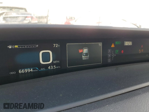 2017 Toyota Prius Two with VIN JTDKBRFU8H3567035, listed as a Copart auction lot 86498194 with 66,994 mi miles and Salvage Title. Bid and sale history available at DreamBid. Image 9.
