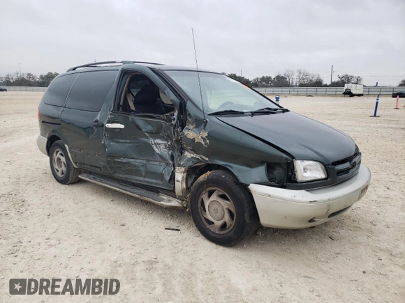 1999 Toyota Sienna LE with VIN 4T3ZF13C6XU151285, listed as a Copart auction lot 43792835 with 0 mi miles and Salvage Title. Bid and sale history available at carsss.com. Image 4.