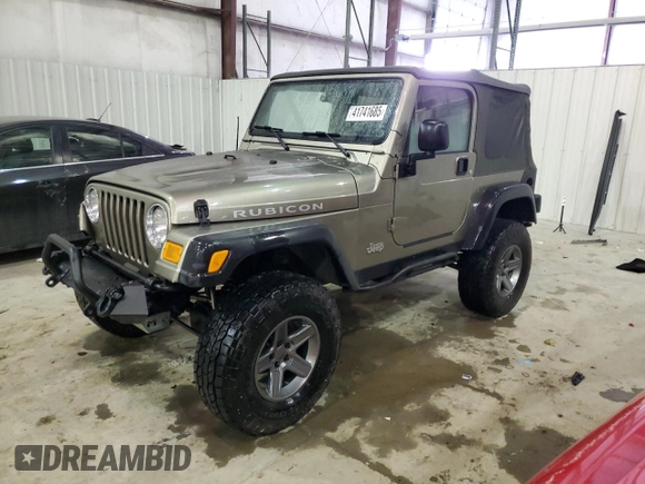 2003 Jeep Wrangler Rubicon z VIN 1J4FA69S13P345591, wystawiony jako Copart lot #41741685 z przebiegiem 85 335 mil mil oraz Szkoda całkowita • Salvage title. Historia ofert i sprzedaży dostępna na DreamBid. Obrazek 1.