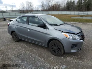 2022 Mitsubishi Mirage G4 ES with VIN ML32FUFJXNHF04844, listed as a Copart auction lot 50119745 with 34,620 mi miles and Salvage Title. Bid and sale history available at carsss.com. Image 4.