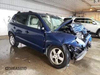 2007 Hyundai Tucson GLS with VIN KM8JM12B57U506533, listed as a Copart auction lot 48228404 with 0 mi miles and Salvage Title. Bid and sale history available at carsss.com. Image 4.
